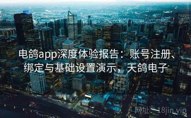 电鸽app深度体验报告：账号注册、绑定与基础设置演示，天鸽电子