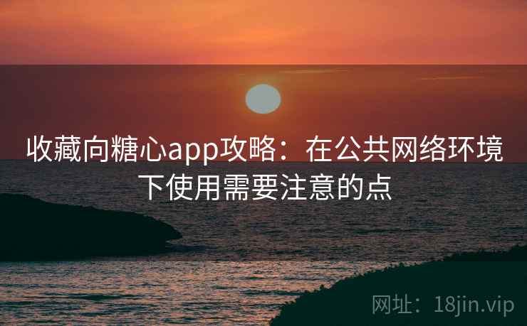 收藏向糖心app攻略：在公共网络环境下使用需要注意的点