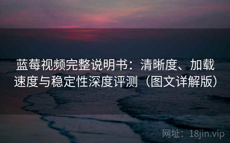 蓝莓视频完整说明书：清晰度、加载速度与稳定性深度评测（图文详解版）
