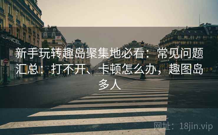 新手玩转趣岛聚集地必看：常见问题汇总：打不开、卡顿怎么办，趣图岛多人