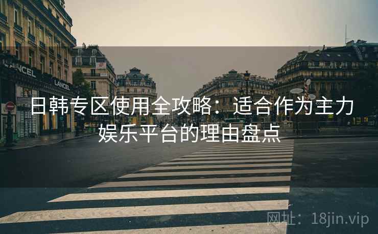日韩专区使用全攻略：适合作为主力娱乐平台的理由盘点