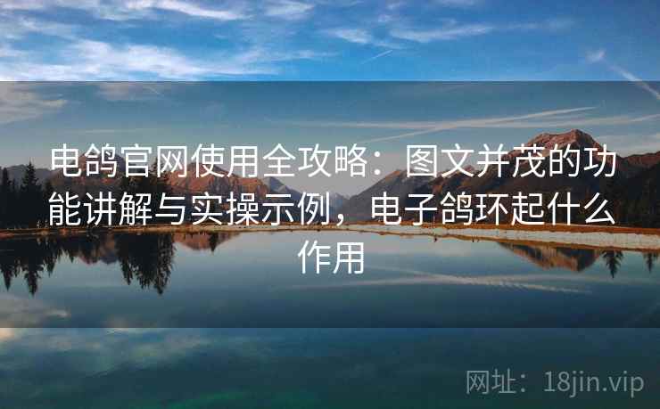 电鸽官网使用全攻略：图文并茂的功能讲解与实操示例，电子鸽环起什么作用