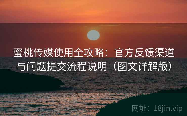 蜜桃传媒使用全攻略：官方反馈渠道与问题提交流程说明（图文详解版）